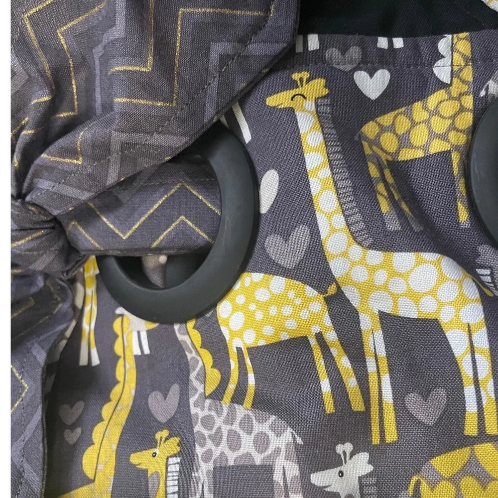 NEW Giraffe Print Dipper Bag Tote, Unique, Handmade, Pockets, Quilted
